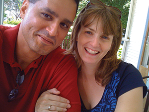 Photo of Kristi Dahlberg Gallegos C’97 G’06 with her husband Raun Gallegos.
