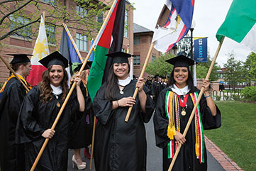 Photo of Commencement Rush. Link to Gifts of Cash, Checks, and Credit Cards.