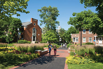 Students walking on a path. Links to Beneficiary Designations